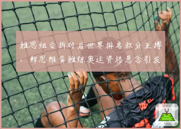 雅思组合拆对后世界排名积分互搏，郑思维黄雅琼奥运资格悬念引发国羽内耗